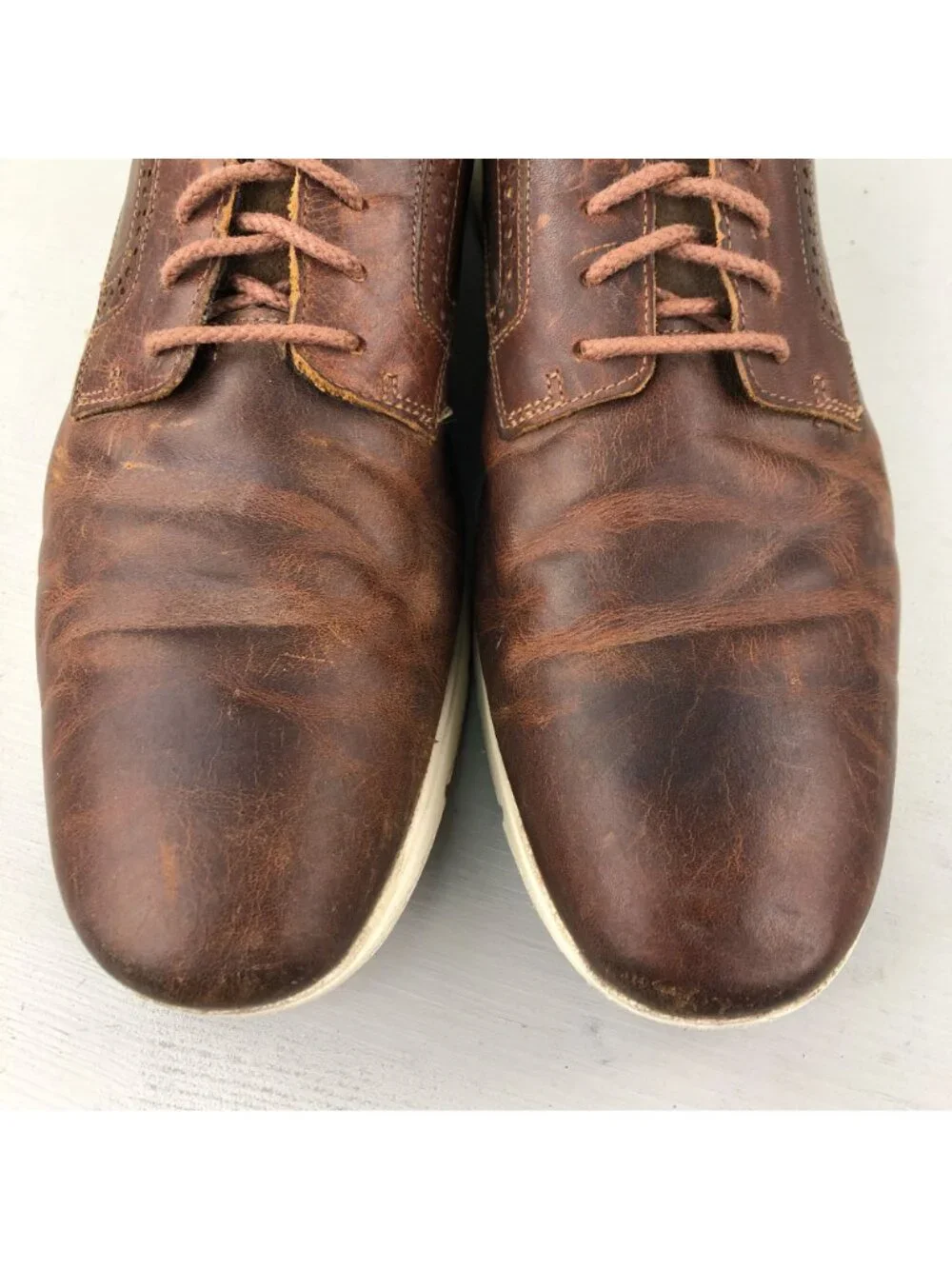 Timberland Men's Size 10.5 Franklin Park Brogue Brown Leather Oxfords A22PC